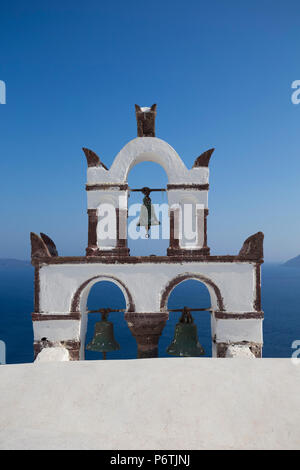 Oia, Santorin (thira), îles Cyclades, Grèce Banque D'Images