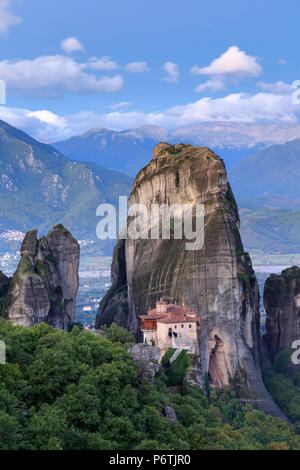 La Grèce, la Thessalie, Météores, Monastère de Rousanou Banque D'Images