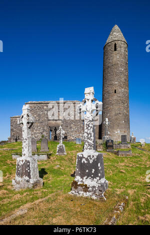 L'Irlande, dans le comté de Mayo, Castlebar, Turlough Tour Ronde, 9e siècle Banque D'Images