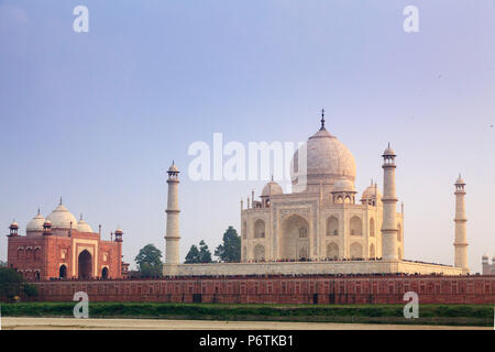 L'Inde, Uttar Pradesh, Agra, Taj Mahal (UNESCO site) Banque D'Images