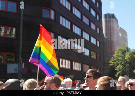 Célébration de la communauté gay à Oslo, Norvège. Banque D'Images