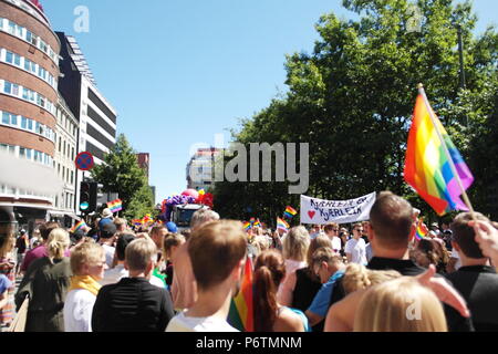 Célébration de la communauté gay à Oslo, Norvège. Banque D'Images