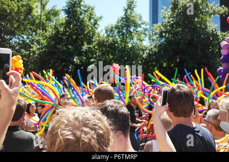 Célébration de la communauté gay à Oslo, Norvège. Banque D'Images