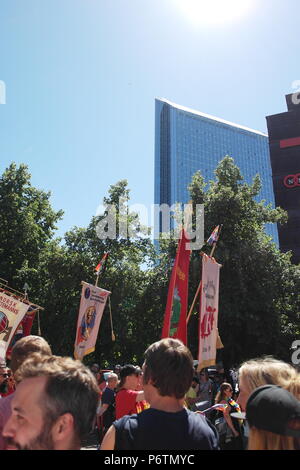 Célébration de la communauté gay à Oslo, Norvège. Banque D'Images