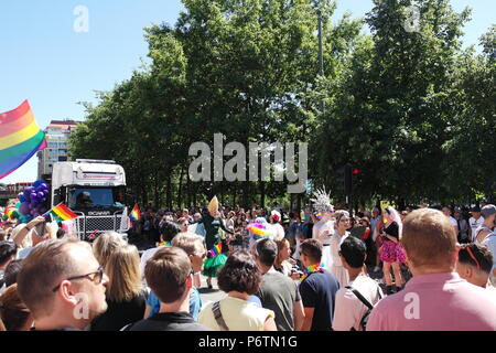 Célébration de la communauté gay à Oslo, Norvège. Banque D'Images