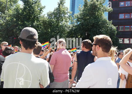 Célébration de la communauté gay à Oslo, Norvège. Banque D'Images