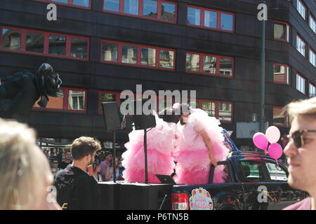 Célébration de la communauté gay à Oslo, Norvège. Banque D'Images