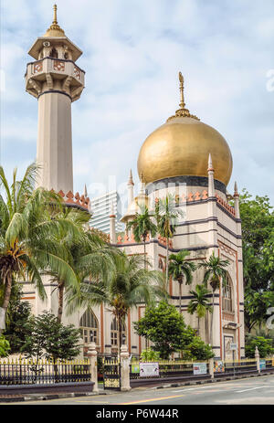 Singapour, Masjid Sultan ou la Mosquée Sultan à Muscat Street dans le quartier d'Arab Street Banque D'Images