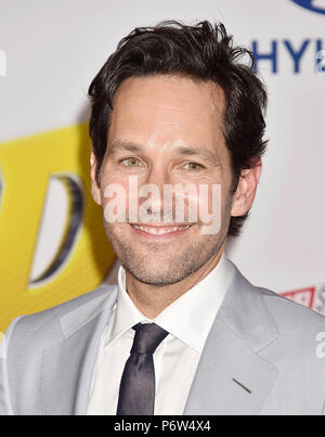 PAUL RUDD, acteur de cinéma américain lors de la première de Disney et Marvel's 'Ant-Man et l' au El Capitan Theatre le 25 juin 2018 à Hollywood, Californie. Photo : Jeffrey Mayer Banque D'Images