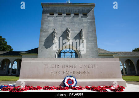 Englefield Green, Royaume-Uni. 2 juillet, 2018. Le Runnymede Air Forces Memorial, conçu par Sir Edward Maufe en pierre de Portland, le souvenir des hommes et femmes Banque D'Images