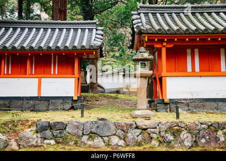 L'architecture traditionnelle des sanctuaires japonais à Nara, Japon Banque D'Images