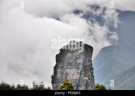 Tongren, Tongren, Chine. 3 juillet, 2018. Tongren, CHINE-Fanjing Mountain, situé à Tongren, dans la province du Guizhou en Chine du sud-ouest, a été ajouté à la liste du patrimoine naturel à la 42e session du Comité du patrimoine mondial à Manama, Bahreïn.Fanjing Mountain est à la maison à une variété d'animaux sauvages. En ce moment, 31 plantes menacées et 19 espèces animales menacées vivent dans cette zone protégée. La Chine a maintenant 53 sites inscrits sur la liste du patrimoine mondial de l'UNESCO. Crédit : SIPA Asie/ZUMA/Alamy Fil Live News Banque D'Images