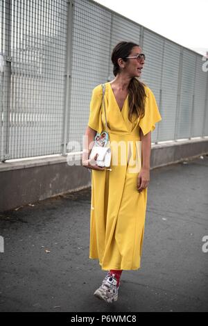 Anastasia posant dehors du défilé Vetements pendant la Haute Couture Fashion Week à Paris - 1 juillet 2018 - Photo : Manhattan Piste ***pour un usage éditorial uniquement*** | Verwendung weltweit Banque D'Images