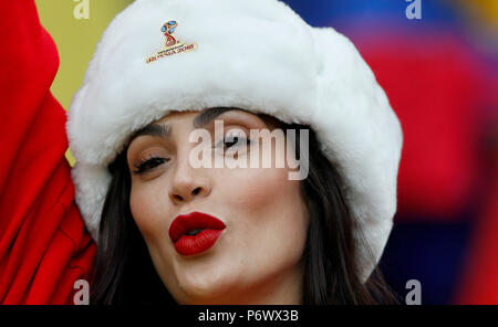 Moscou, Russie. 3 juillet, 2018. Supporter pendant le match entre la Colombie et l'Angleterre, valable pour la ronde des 16 de la Coupe du Monde 2018 tenue à l'Stade Spartak de Moscou, en Russie. (Photo : Rodolfo Buhrer/La/Fotoarena Imagem) Crédit : Foto Arena LTDA/Alamy Live News Banque D'Images