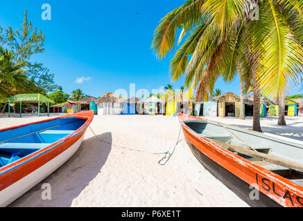 Juan Mano, l'île de Saona, à l'Est Parc National (Parque Nacional del Este), la République dominicaine, la mer des Caraïbes. Banque D'Images