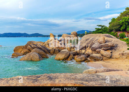 Rochers Hin Ta et Hin Yai. Un lieu célèbre de l'île de Koh Samui en Thaïlande. Banque D'Images