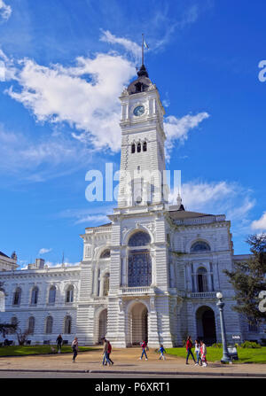 Argentine, Province de Buenos Aires, La Plata, vue de l'hôtel de ville sur la Plaza Moreno. Banque D'Images