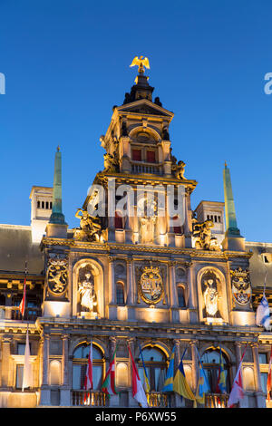 Hôtel de ville (Stadhuis) dans la place du marché, Anvers, Flandre orientale, Belgique Banque D'Images
