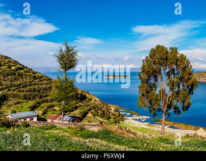 Île du Soleil, Lac Titicaca, La Paz, Bolivie Ministère Banque D'Images
