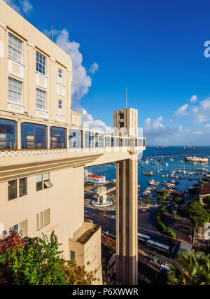 Ascenseur Lacerda, Salvador, État de Bahia, Brésil Banque D'Images