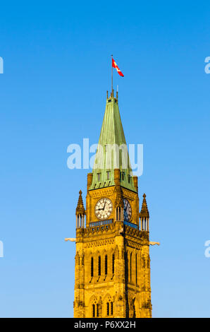 Le Canada, l'Ontario, Ottawa, Parlement du Canada, Édifice du Centre, la Tour de la paix Banque D'Images