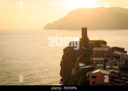L'Italie. La Ligurie. Parco Nazionale delle Cinque Terre. Quartier La Spezia Cinque Terre. Vernazza Banque D'Images