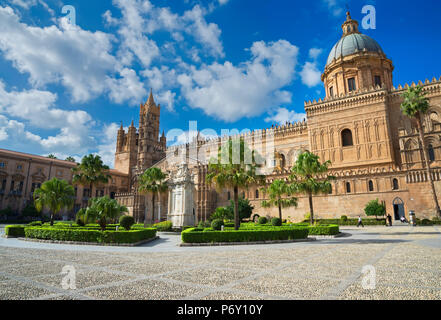 La cathédrale de Palerme, Palermo, Sicily, Italy, Europe, Banque D'Images