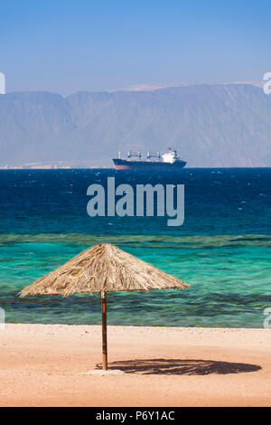 La Jordanie, Aqaba, plage de la mer Rouge, le Roi Abdallah Reef Zone touristique Banque D'Images