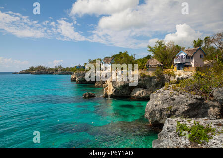 Le West End idyllique, Negril, Jamaïque, Westmoreland Banque D'Images