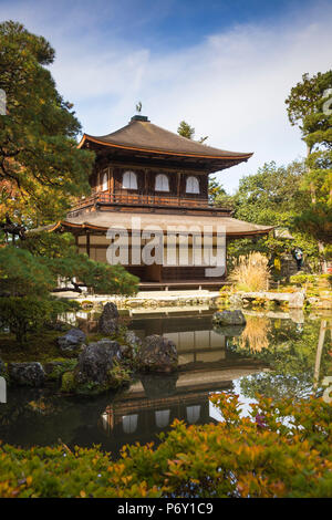 Le Japon, Kyoto, Ginkakuji Temple, Pavillon d'argent - un site du patrimoine mondial Banque D'Images