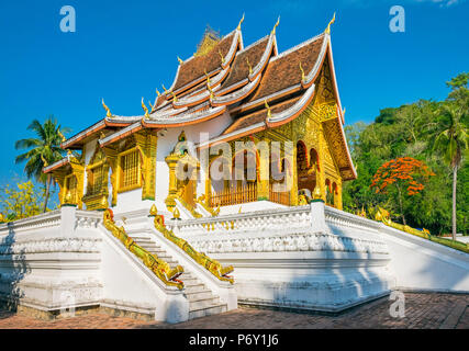 Haw Pha Bang temple sur le terrain du Palais Royal, Luang Prabang, Laos, Province Louangphabang Banque D'Images