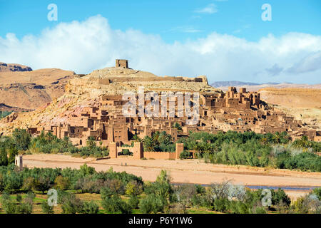 Le Maroc, Sous-Massa (Sous-Massa-Draa), Province de Ouarzazate. Ksar d'Ait Ben Haddou (Ait Benhaddou). Banque D'Images