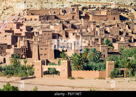 Le Maroc, Sous-Massa (Sous-Massa-Draa), Province de Ouarzazate. Ksar d'Ait Ben Haddou (Ait Benhaddou). Banque D'Images