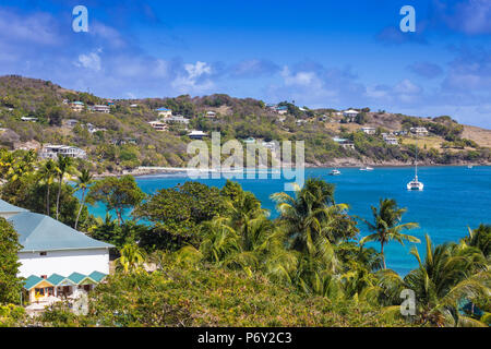St Vincent et les Grenadines, Bequia, l'amitié, la baie de Bequia Beach Hotel Banque D'Images