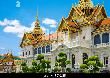Phra Thinang Chakri Maha Prasat trône hall, Grand Palace, Bangkok, Thaïlande Banque D'Images