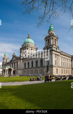 Royaume-uni, Irlande du Nord, Belfast, Belfast City Hall, extérieur Banque D'Images