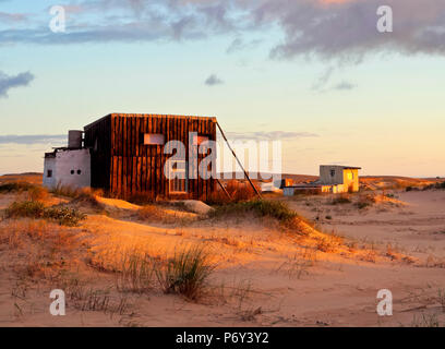 L'Uruguay, Rocha Ministère, Cabo Polonio, lever du soleil sur les dunes. Banque D'Images