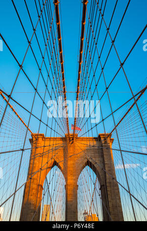 USA, New York, Brooklyn Bridge Banque D'Images