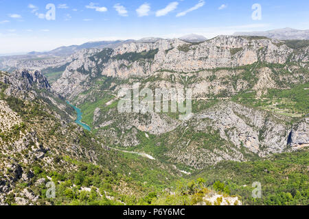 Vue sur les Gorges du Verdon, France Banque D'Images