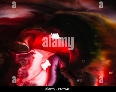 Résumé fond, divers pigments et colorants créent une riche texture, couleur, arrière-plan flou Banque D'Images