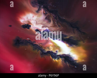 Résumé fond, divers pigments et colorants créent une riche texture, couleur, arrière-plan flou Banque D'Images