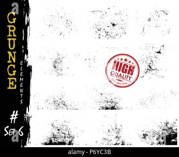Ensemble de style grunge des particules de poussière et d'éraflure éléments . Vector . Illustration de Vecteur