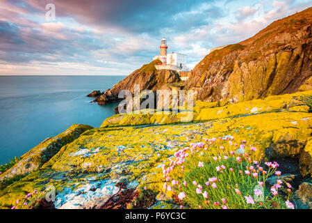 Phare Baily, Howth, comté de Dublin, Irlande, Europe. Banque D'Images