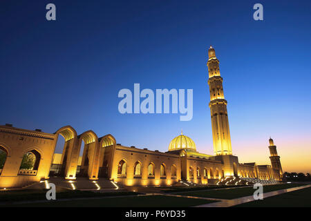 Oman, Muscat, Grande Mosquée Sultan Qaboos Banque D'Images
