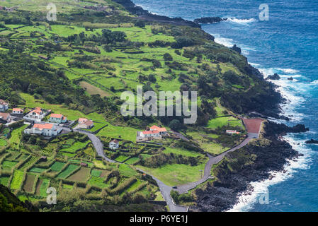 Le Portugal, Açores, île de Faial, Baia de Ribeira de Porto da Faja Banque D'Images