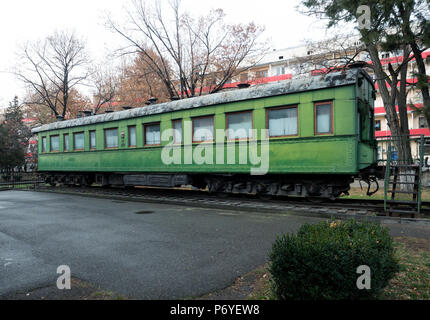 Train utilisé par Staline à se rendre à la Conférence de Yalta en 1945. Musée Staline, Gori, Géorgie Banque D'Images