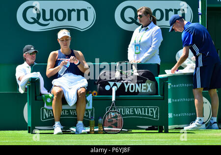 Angelique Kerber (GER) entre les jeux à la Nature Valley International Eastbourne, 27 juin 2018 Banque D'Images