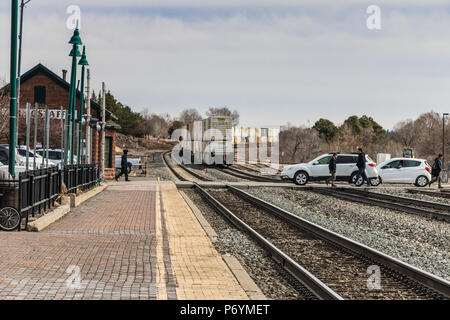 Flagstaff AZ Niveau après un train de conteneurs est passé par Banque D'Images