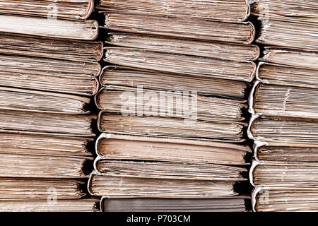 De vieux livres de vintage frame background pile pleine Banque D'Images