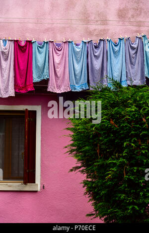 Burano Venise Italie, prises au cours du printemps. Banque D'Images